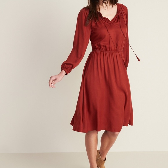Old Navy Tassel-Tie Boho Midi Dress Size
XS Burnt Orange - Picture 1 of 2